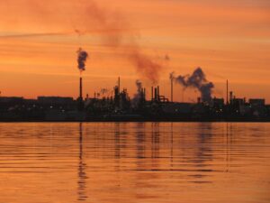 Oil Refinery at Dawn
